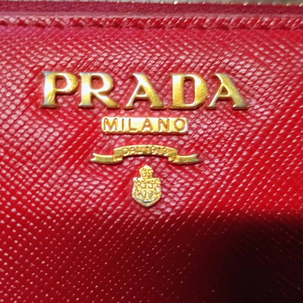 Prada Saffiano Leather Red Zip Long Wallet! EUC – The Ultimate Power Wallet! - Picture 2 of 9